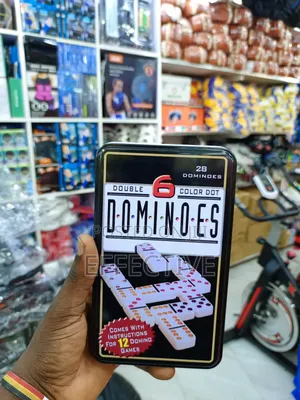 Double 6 Color Dot Dominoes Game Set.