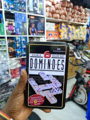 Double 6 Color Dot Dominoes Game Set.
