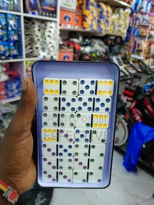 Double 6 Color Dot Dominoes Game Set.