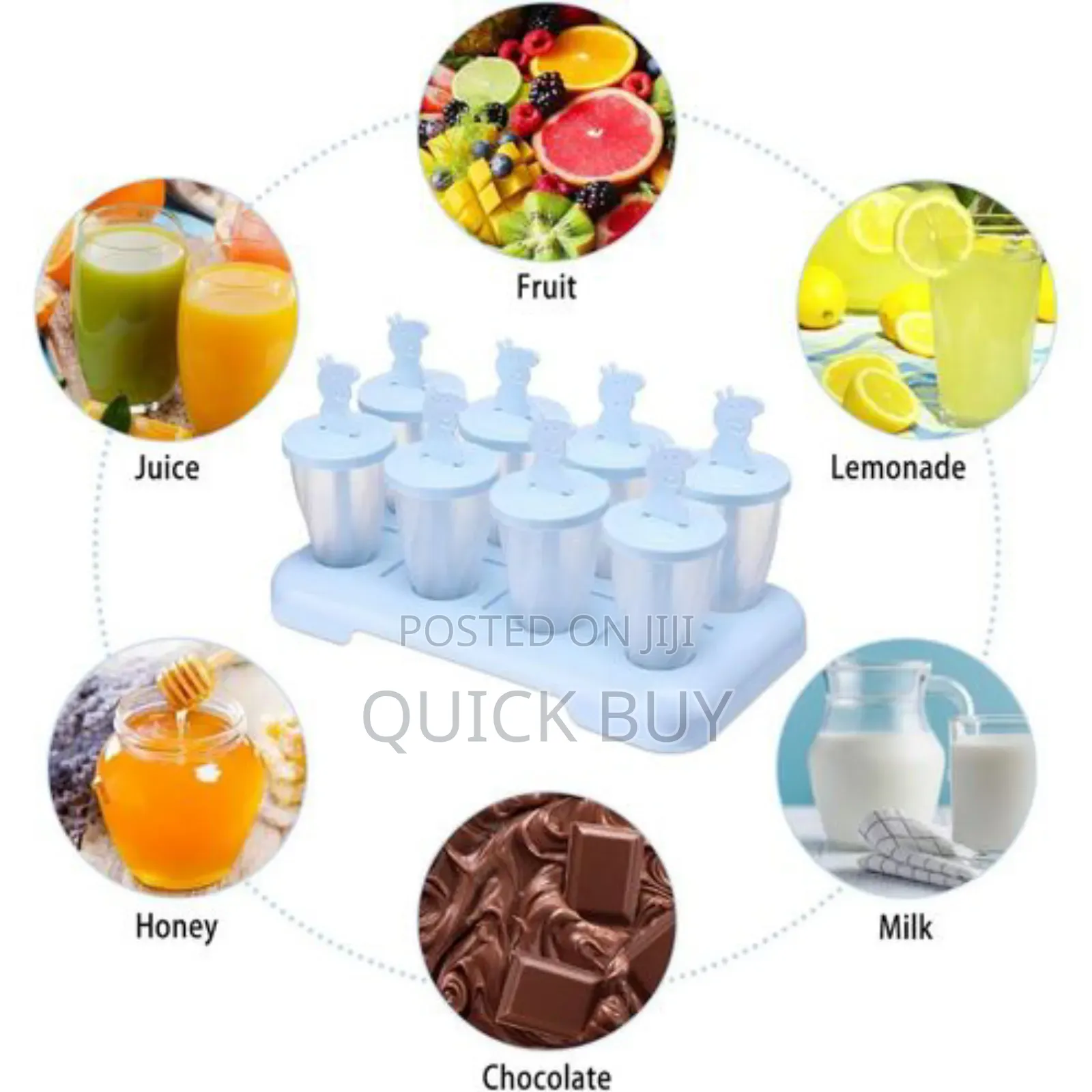 8pcs Ice Cream Molds Popsicles With Stick