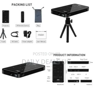 Borrego Bp09 Portable Mini Smart Projector With Ultra Hd High Beam