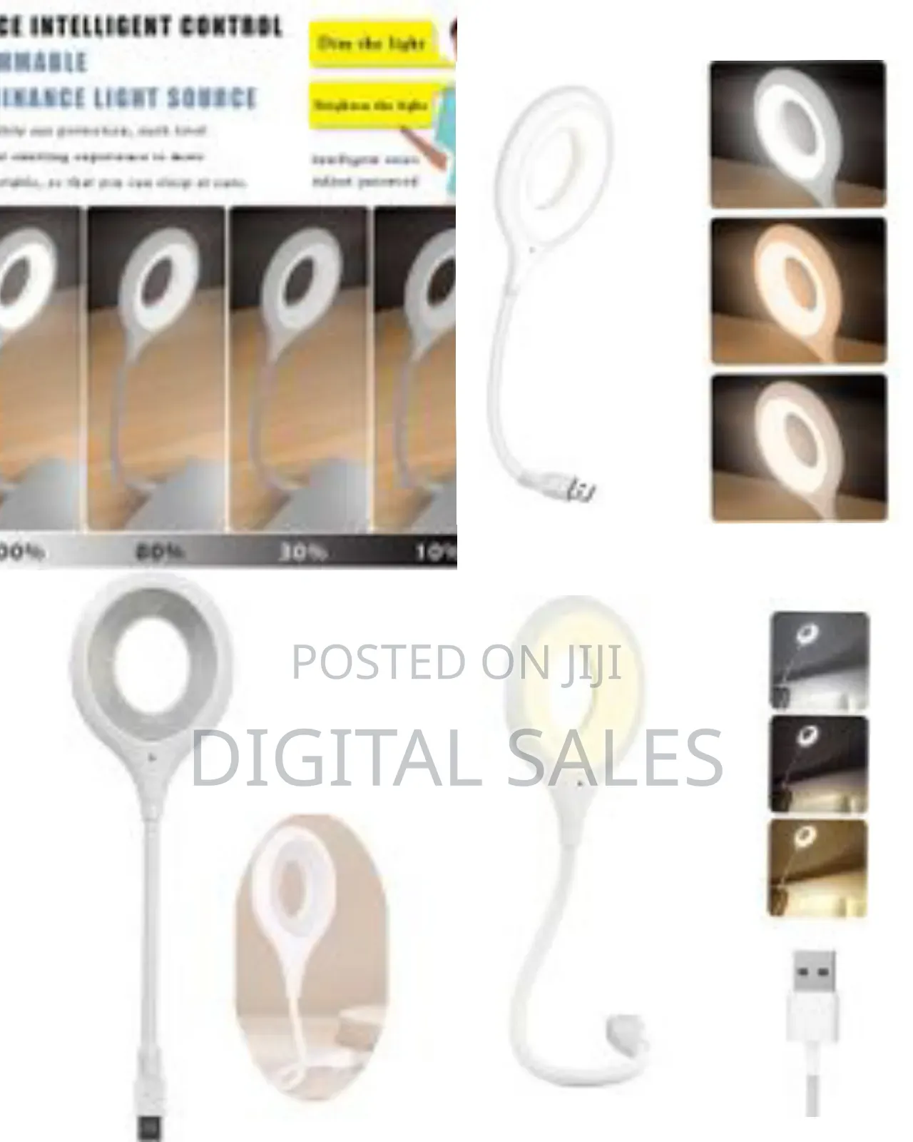 Usb Smart Voice Control Led Table Lamp for Bedroom Living Room Office