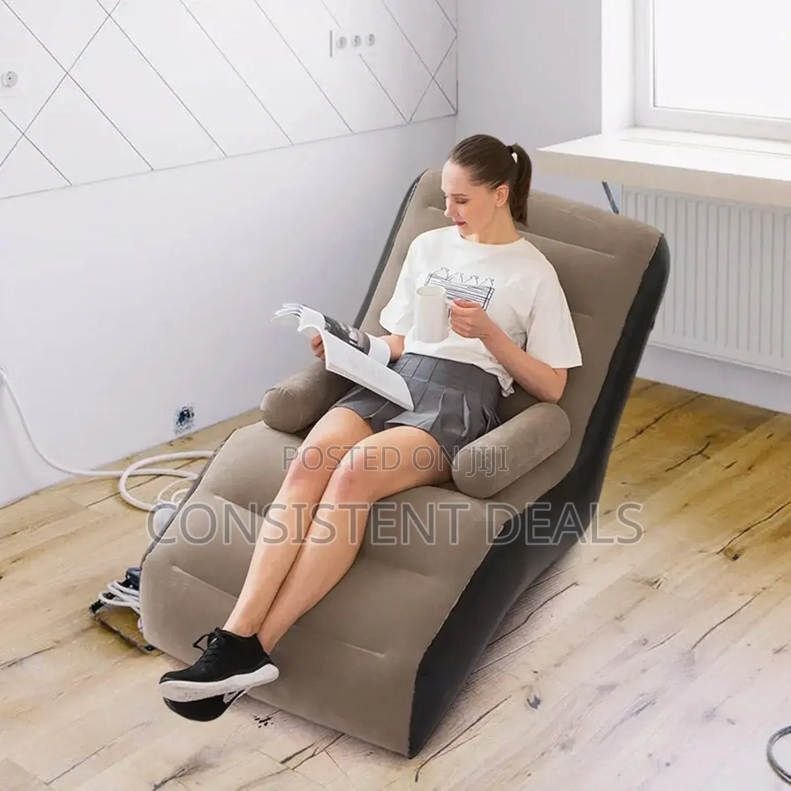 Air Sofa Set Recliner With 2 In 1 Electric Pump