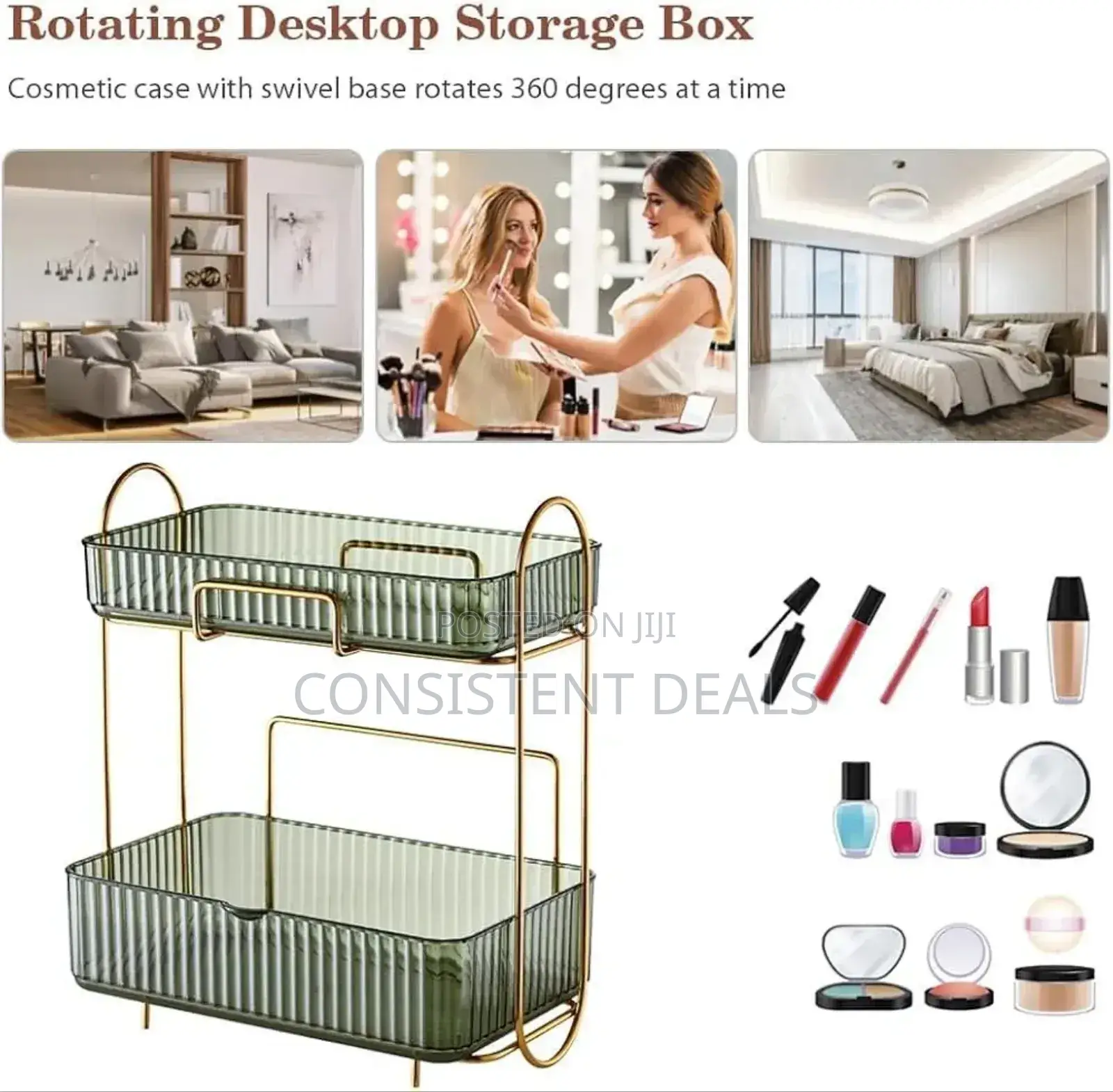 Acrylic Makeup Organizer Rack