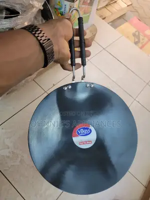 Vikas Cookware Heavy-Duty Iron Tawa With Double Handles