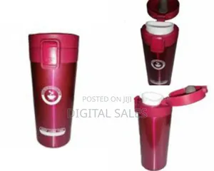 Stainless Steel Thermos Travel Mug Cup, 380 Ml - Pink