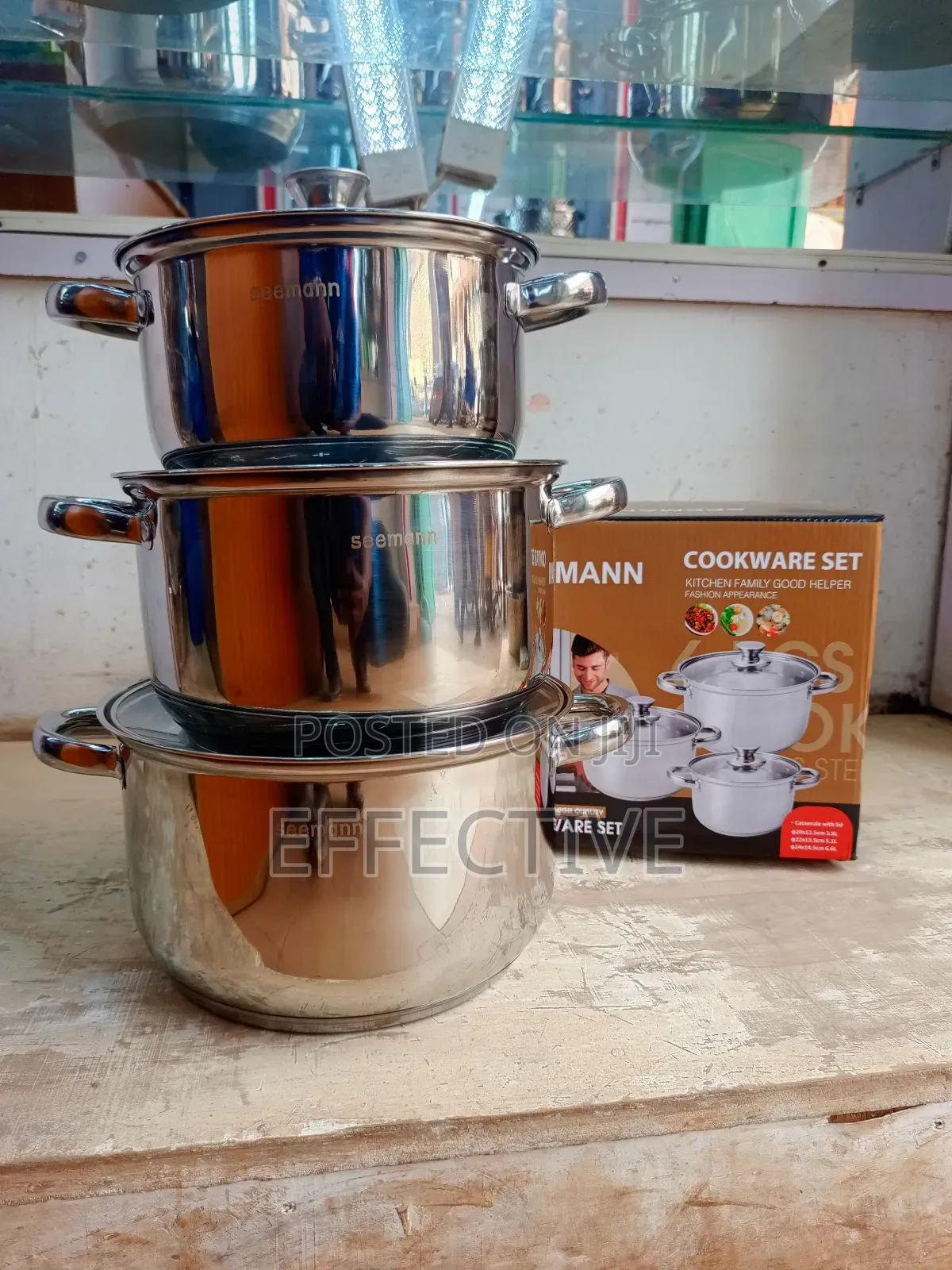 3pc Stainless Steel Cookware Set.