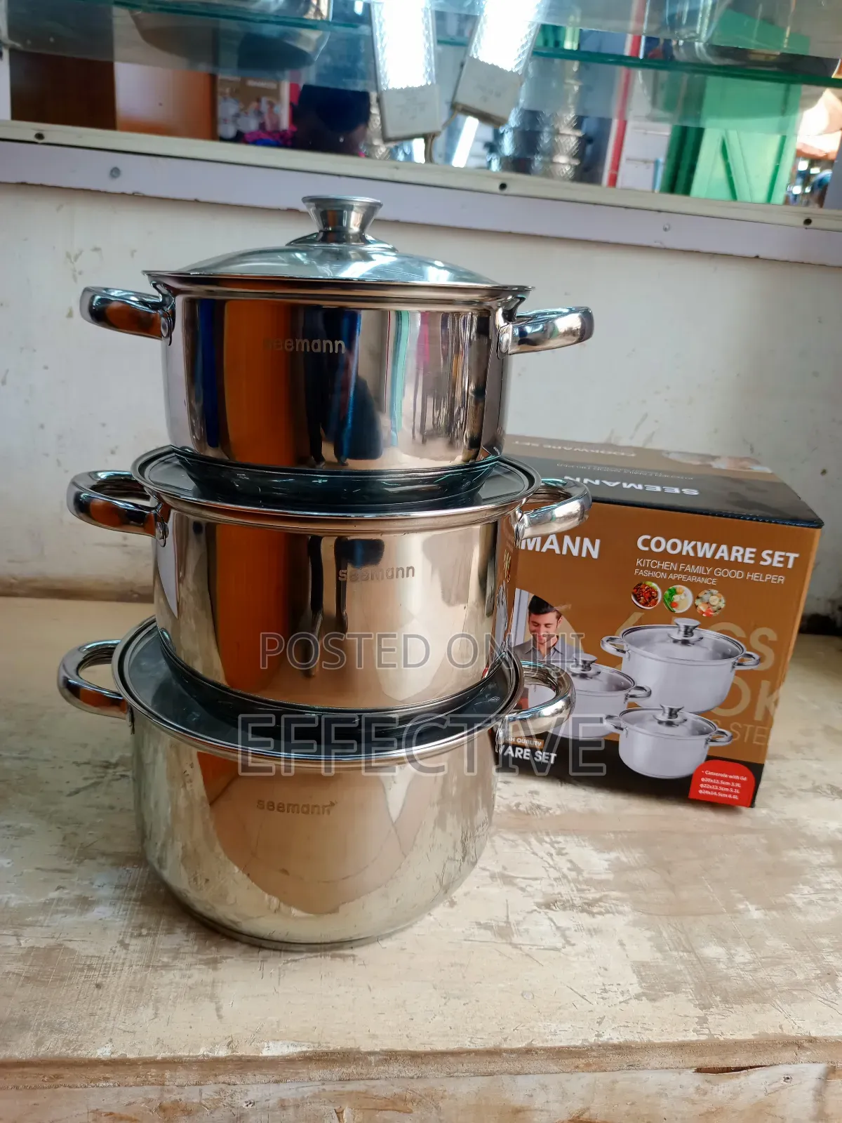 3pc Stainless Steel Cookware Set.