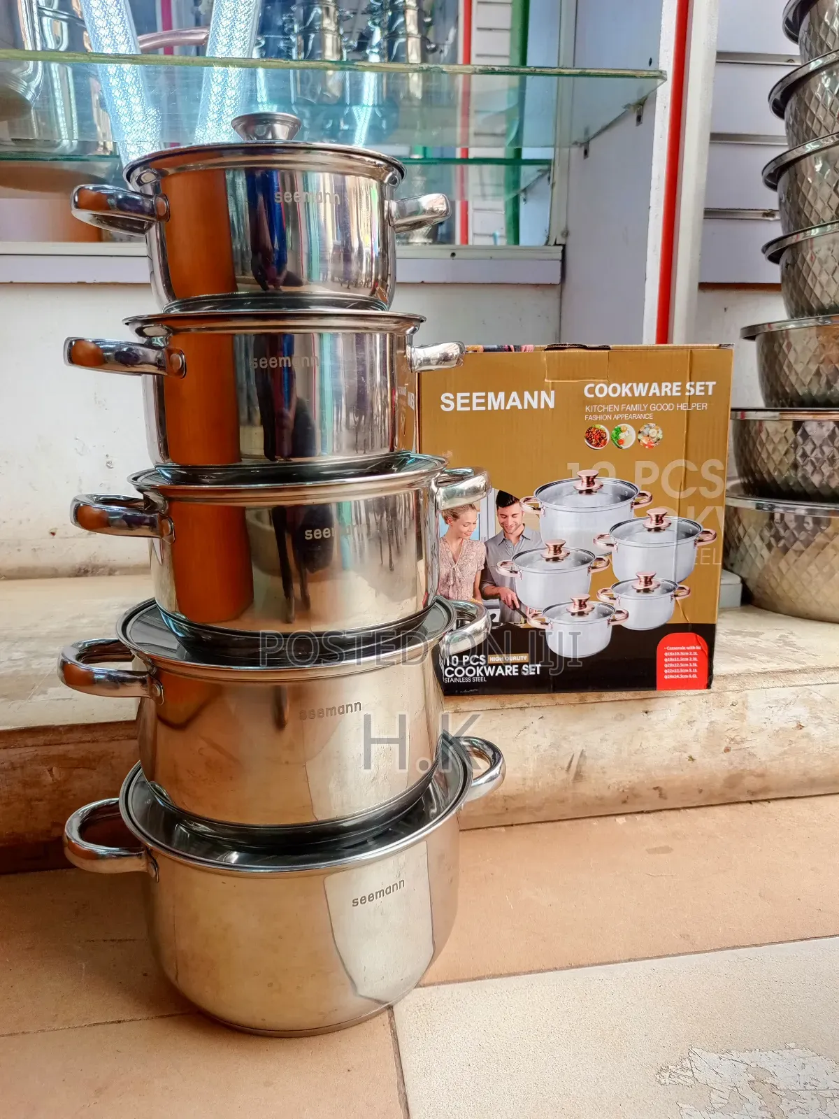 Seemann 10-Piece Stainless Steel Cookware Set.