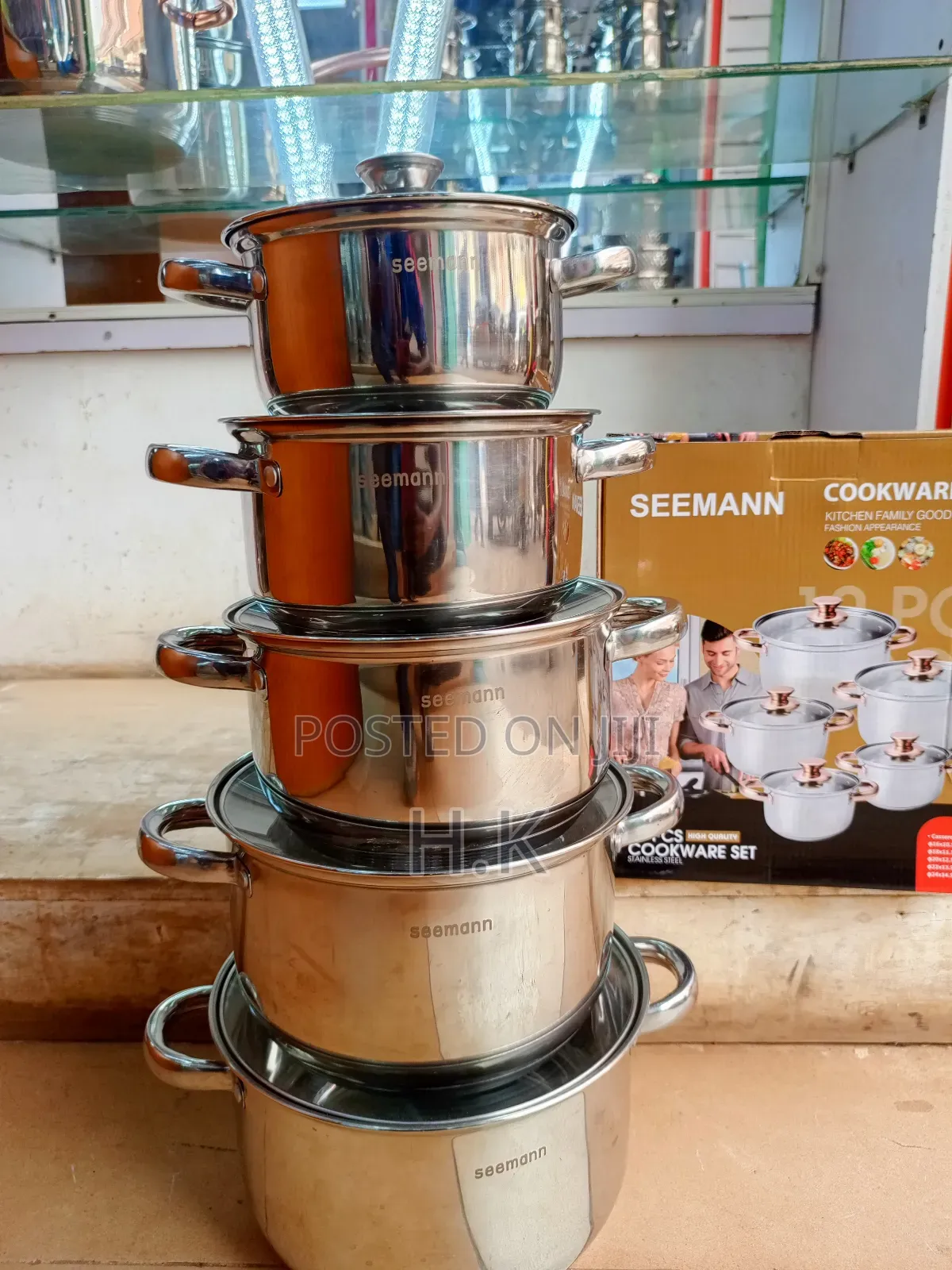 Seemann 10-Piece Stainless Steel Cookware Set.