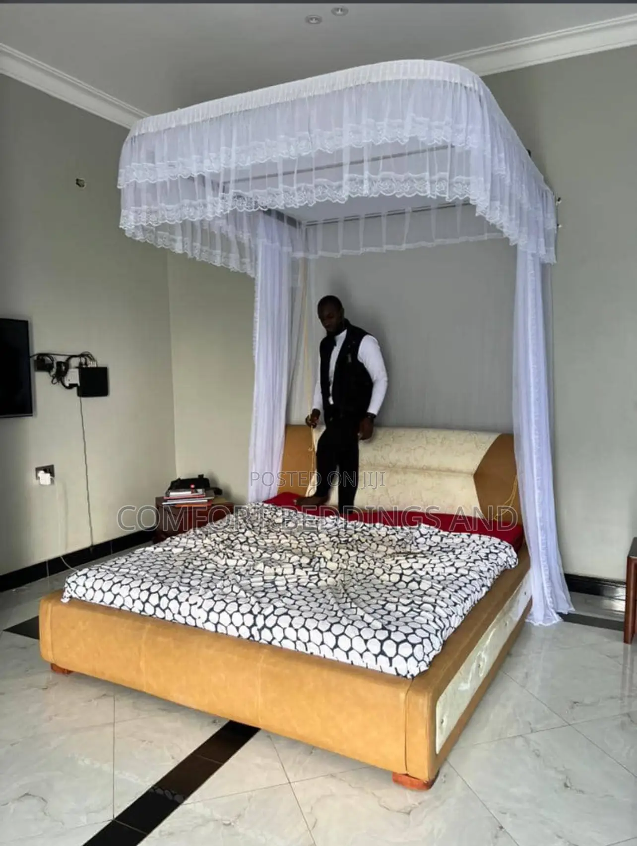 Wall Mount Mosquito Net White