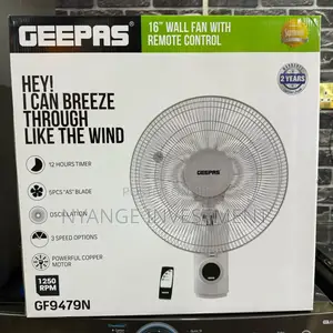 Geepas Wall Fan With Remote. Wall Fan