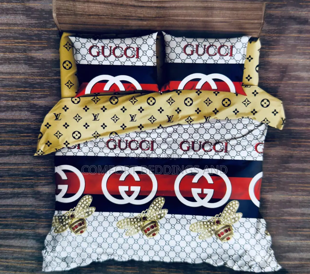 Branded Duvet Cover Set Gucci