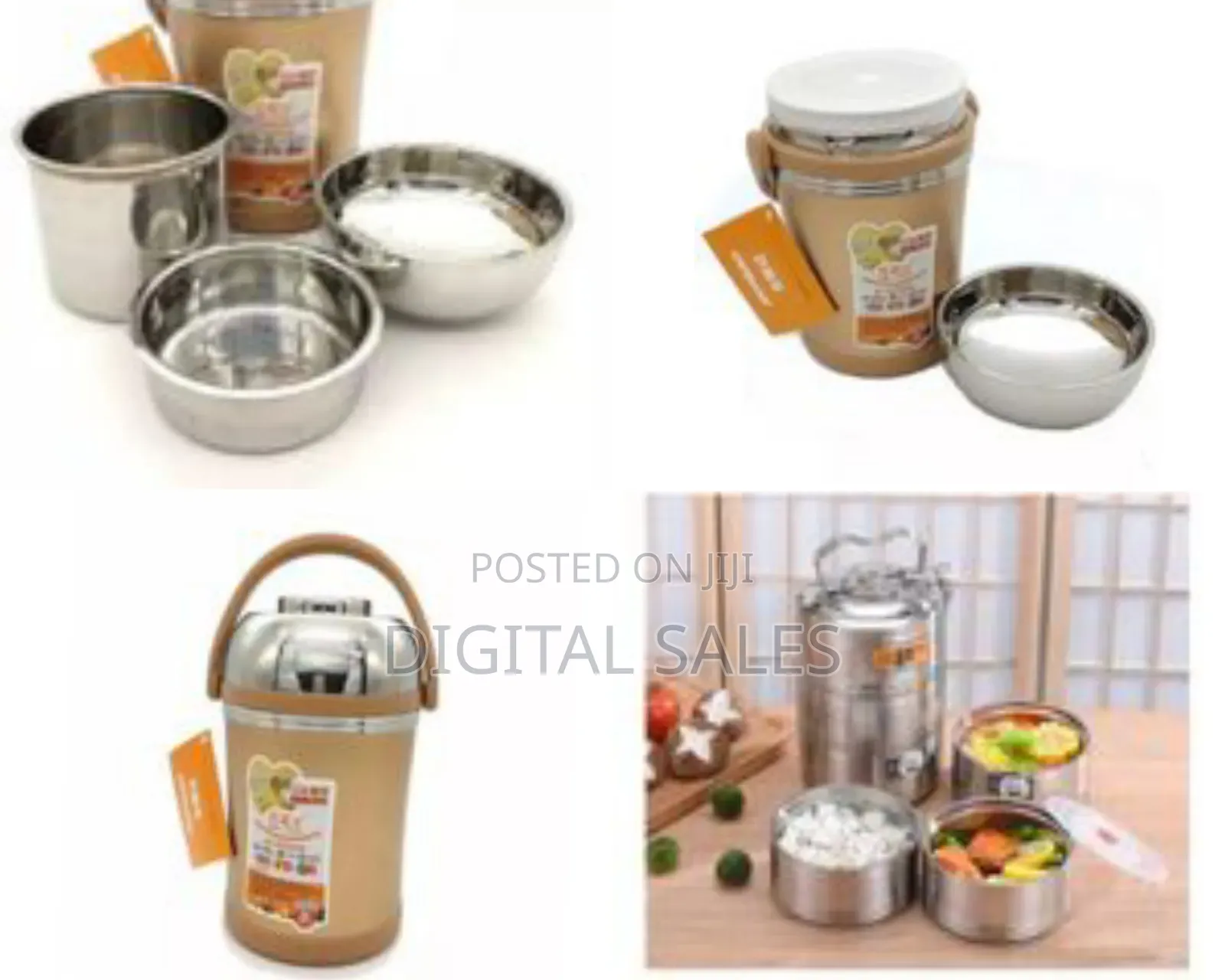 2 Litre Stainless Steel Food Flask Storage Lunch Box Container