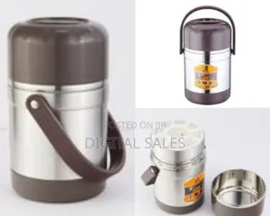 Steel Food Flask,Lunch Box 2 Litres - Silver