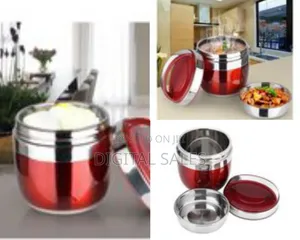 2 Layer Portable Steel Insulated Food Thermal Container Lunch Box