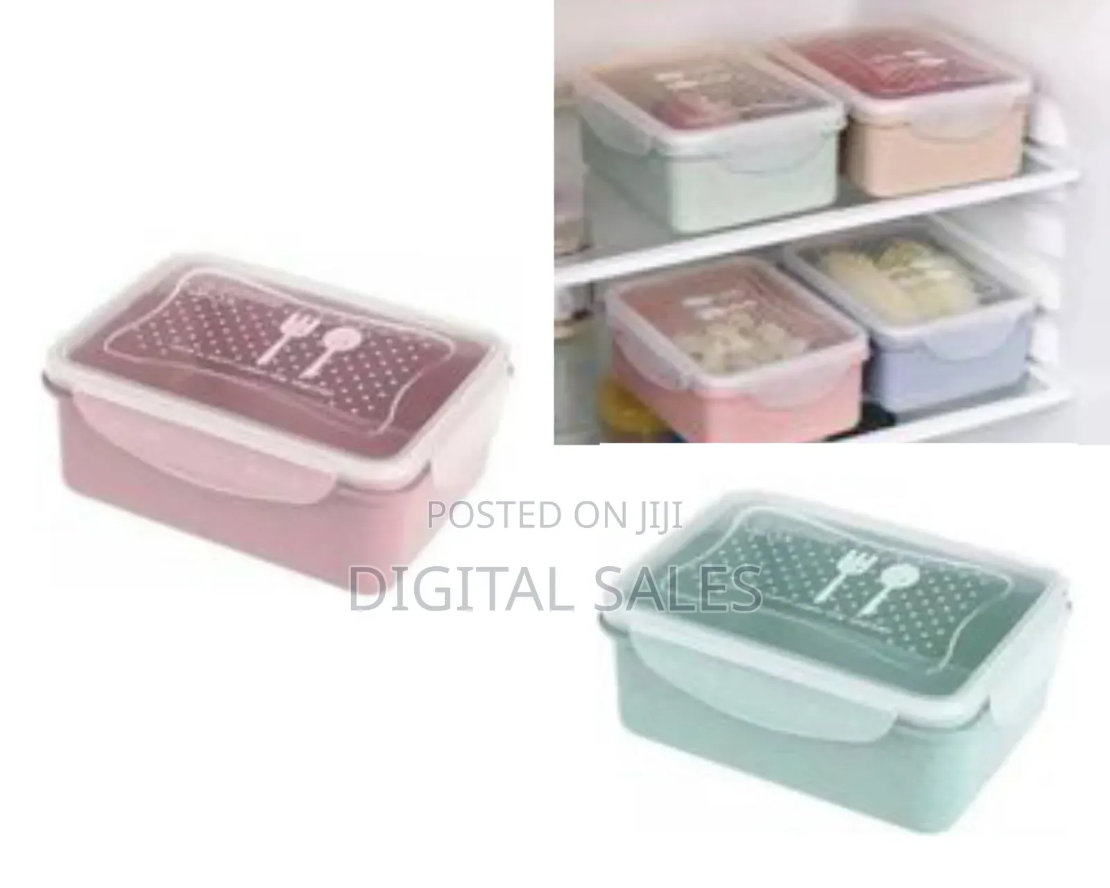 Plastic Lunch Boxes Fridge Food Container Colorful Microwaveable Lunch