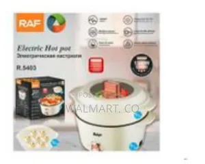 Raf 7 Plus 5 Litres Non Stick Electric Pot Stew Steamer Saucepan-Cream
