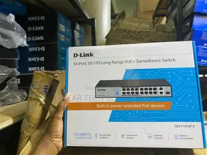D-Link Des-F1016p-E 16-Port 10/100 Long Range Poe+ Surveillance Switch