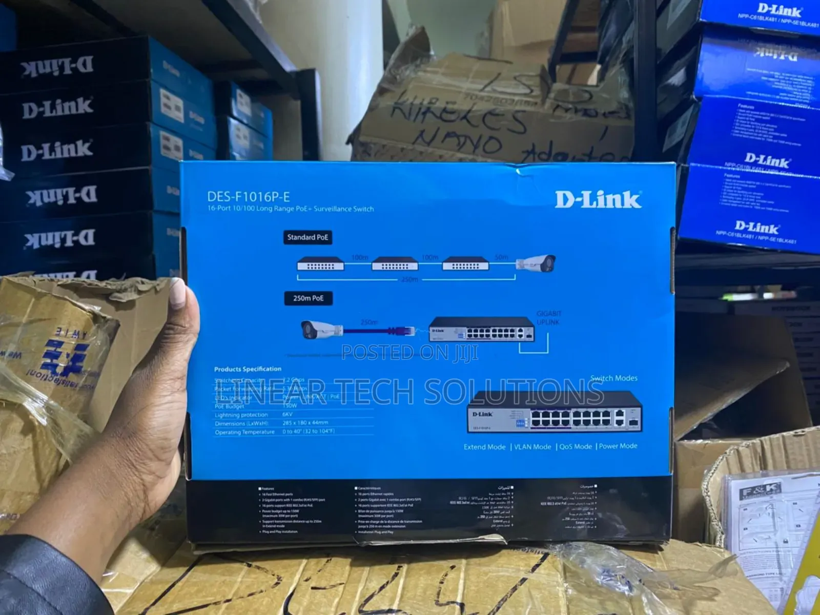 D-Link Des-F1016p-E 16-Port 10/100 Long Range Poe+ Surveillance Switch