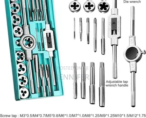 20 Piece Tap Set M3 - M12 Thread Cutting Set