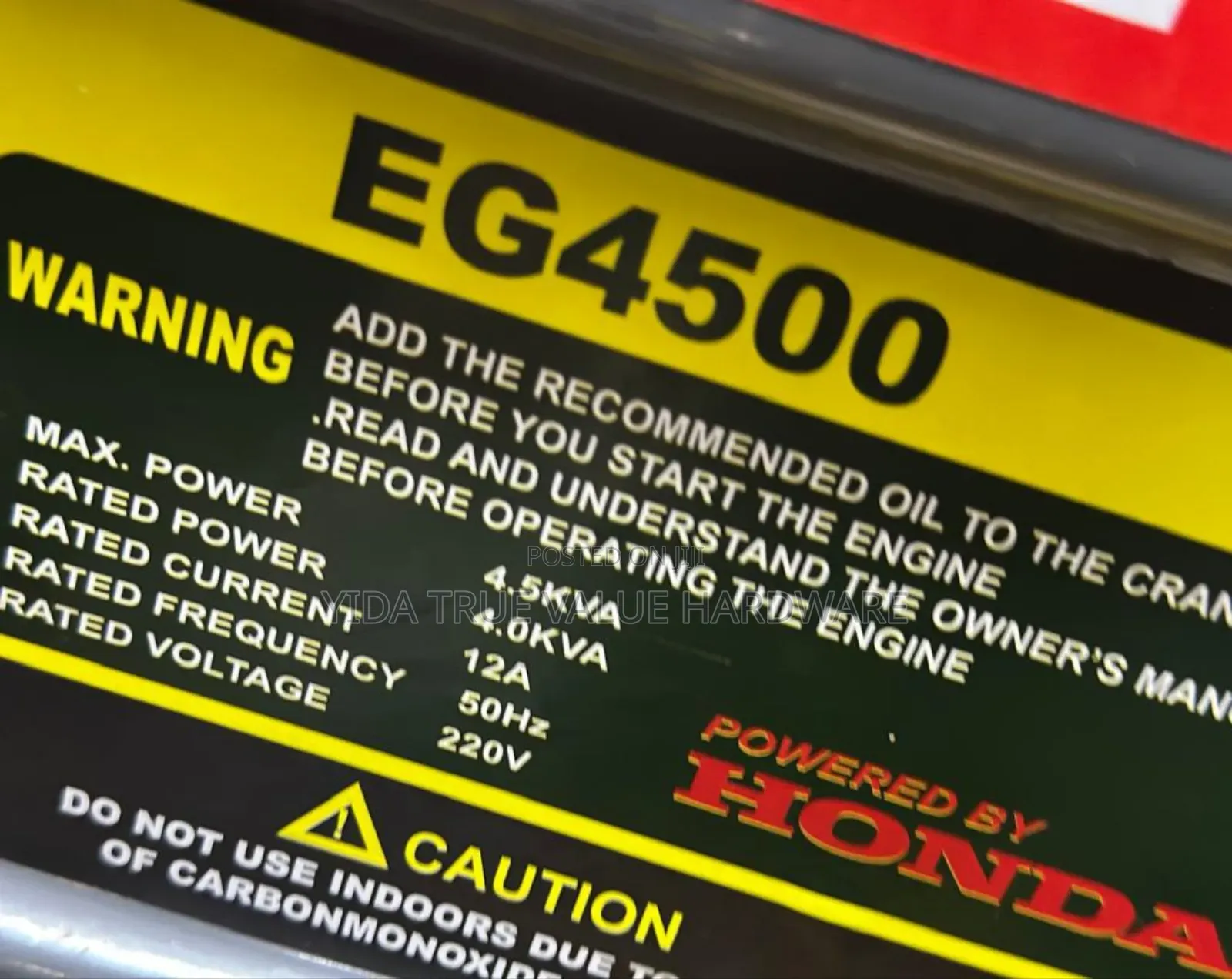 Honda Generator Eg4500