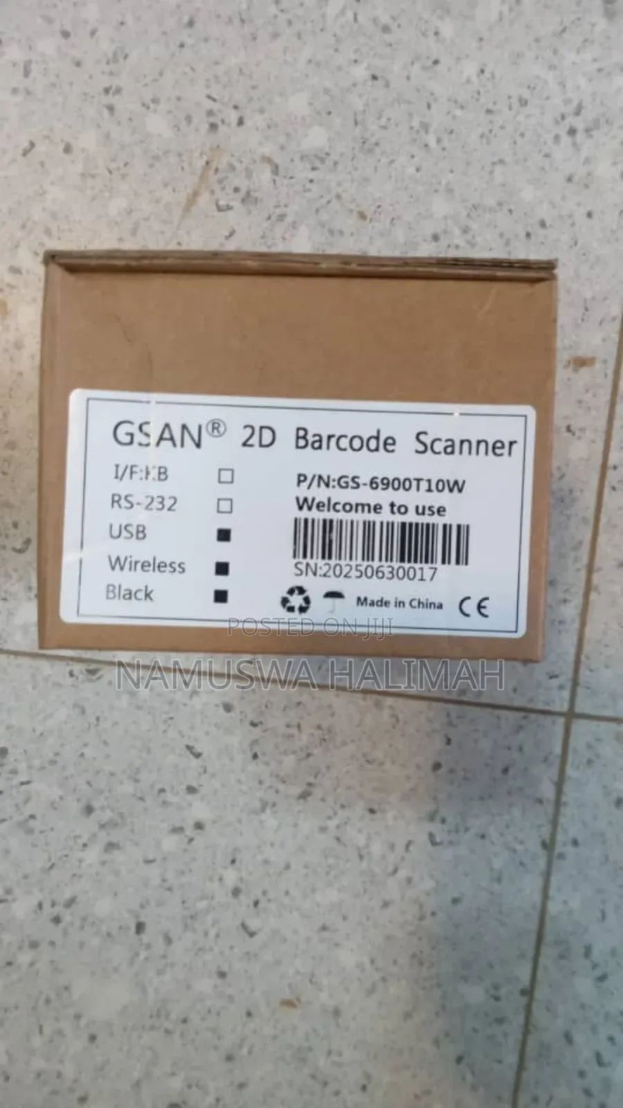 Gsan 2d Barcode Scanner (P/N: Gs-6900t10w).