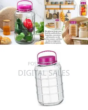 Bon Appetit 8l Air Tight Glass Jar Container for Kitchen Pantry,Snack