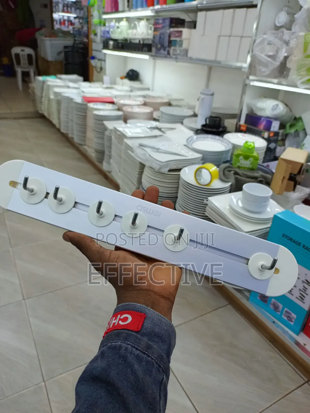 Utensil Hanger With Multiple Hooks.