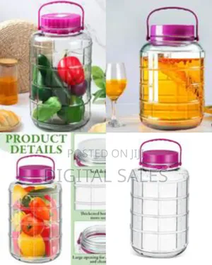 Bon Appetit 2.6 Squre L Glass Cereal Cookies Storage Jar Container
