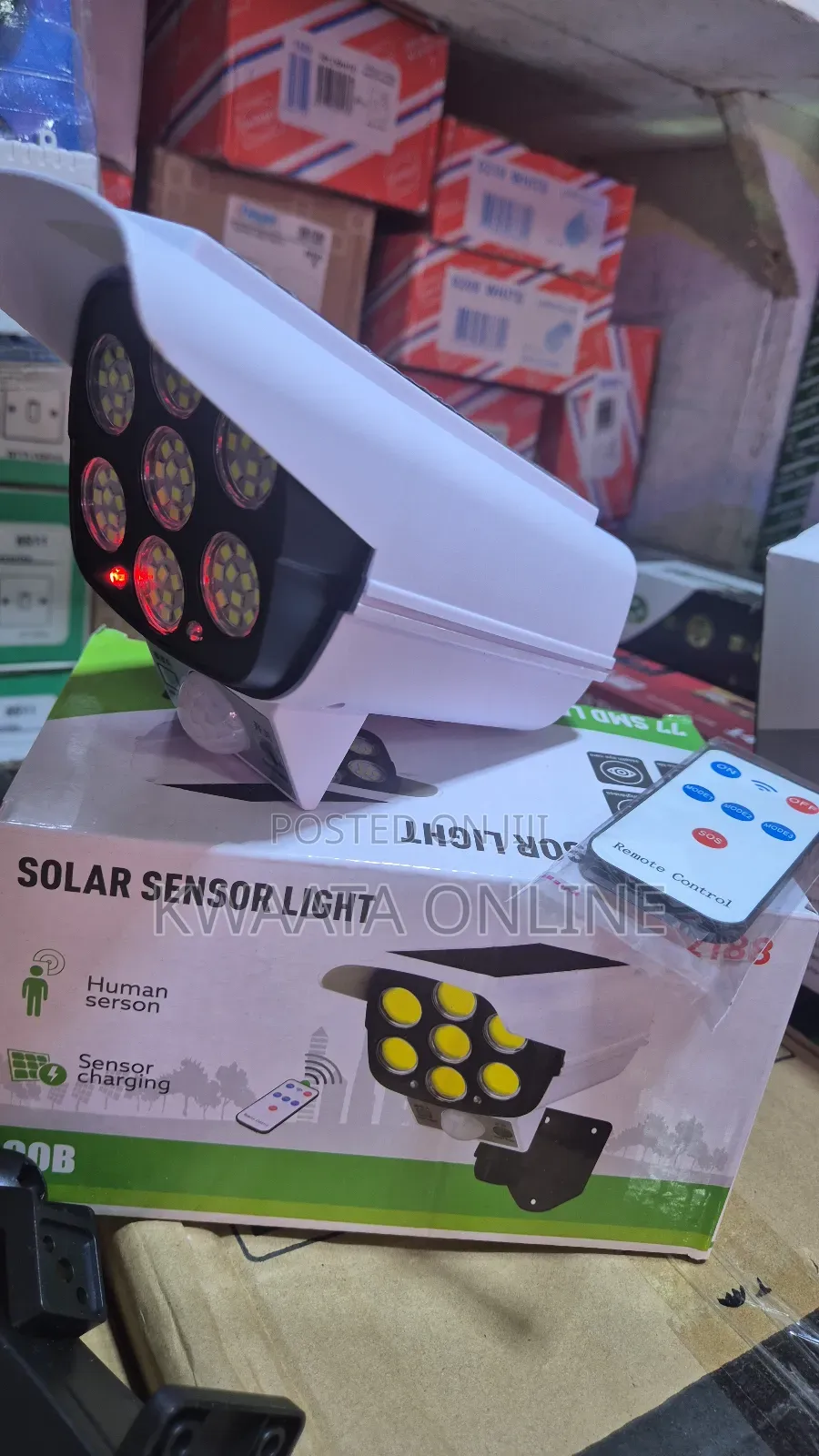 Outdoor Motion Sensor Solar Lights 2000 Lumens Spotlight With Remote