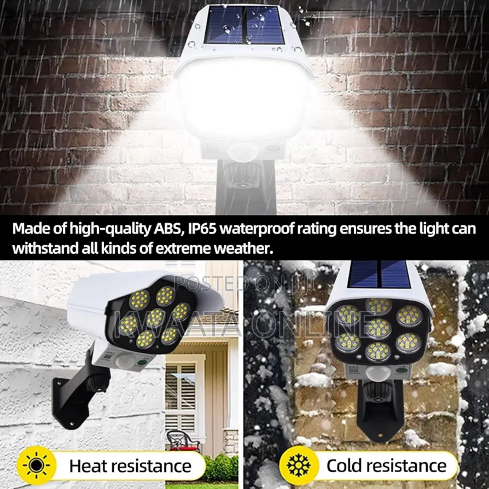 Outdoor Motion Sensor Solar Lights 2000 Lumens Spotlight With Remote