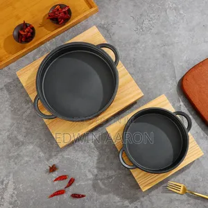Round Shaped Deep Cast Iron Pan (Medium Size)