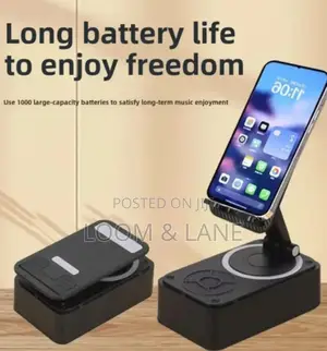Bluetooth Speaker With a Built-in Phone Holder