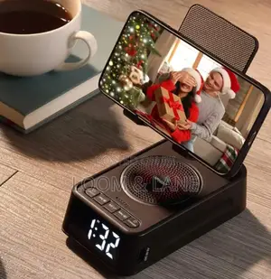 Phone Stand With Wireless Speaker and Alarm Clock