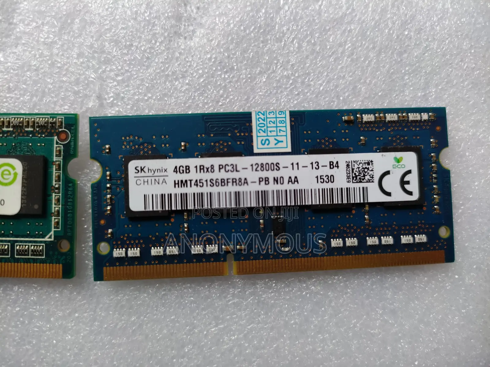 Two Laptop Ram Chips 8gb Total Ddr3l