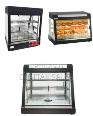 90*45*67cm Countertop Food Warmer Display Case 3 Shelf Hot Warm