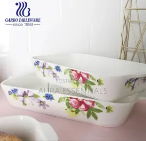 3pcs Ceramic Bakeware and Dinner Set Dishes