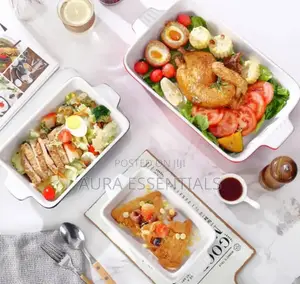 3pcs Ceramic Rectangular Baking Dish Casserole Dishes