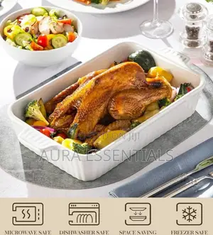 3pcs Ceramic Rectangular Baking Dish Casserole Dishes