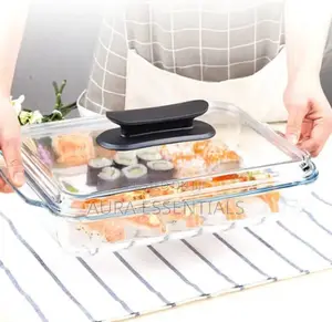 3pcs Rectangular Glass Casserole Dishes With Lid