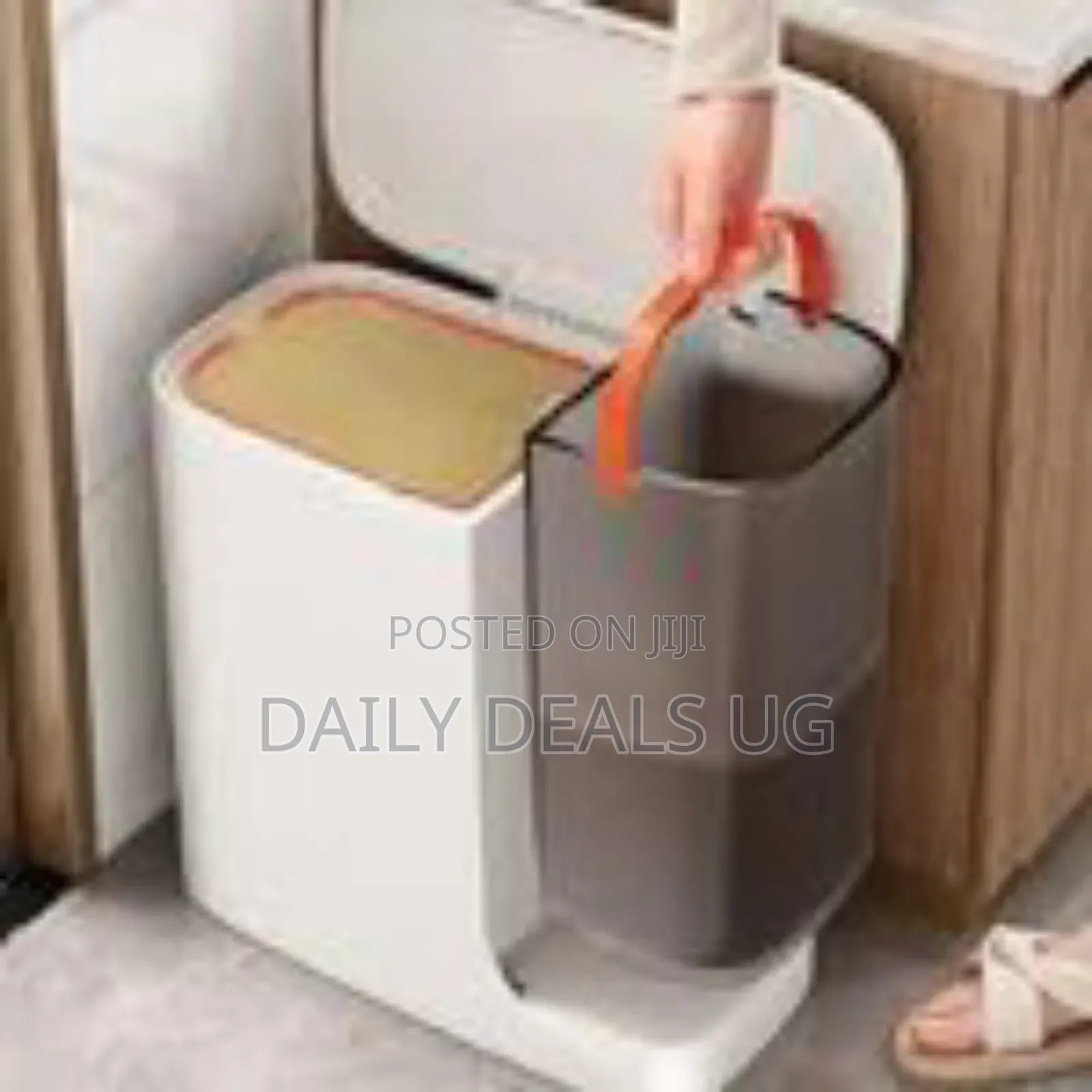 Trash Can 1 12-Liter Rectangular Recycling Kitchen Trash Bin, Filter