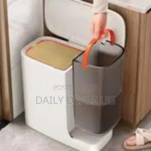 Trash Can 1 12-Liter Rectangular Recycling Kitchen Trash Bin, Filter