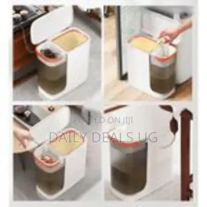 Trash Can 1 12-Liter Rectangular Recycling Kitchen Trash Bin, Filter