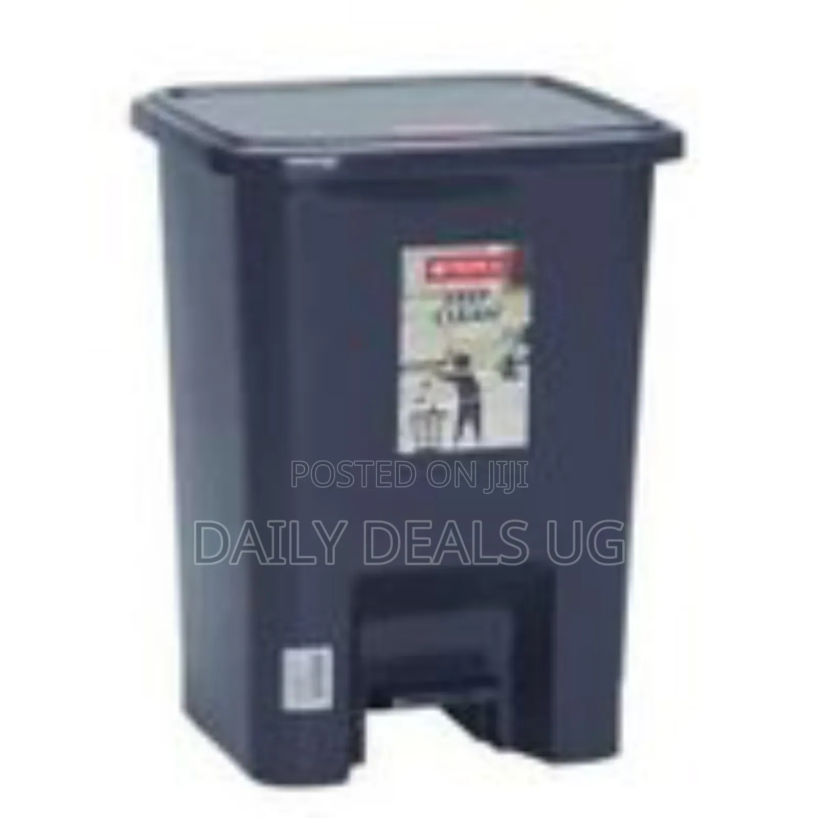 10 Litres Multifunctional Outdoor Square Step on Dustbin Plastic Trash