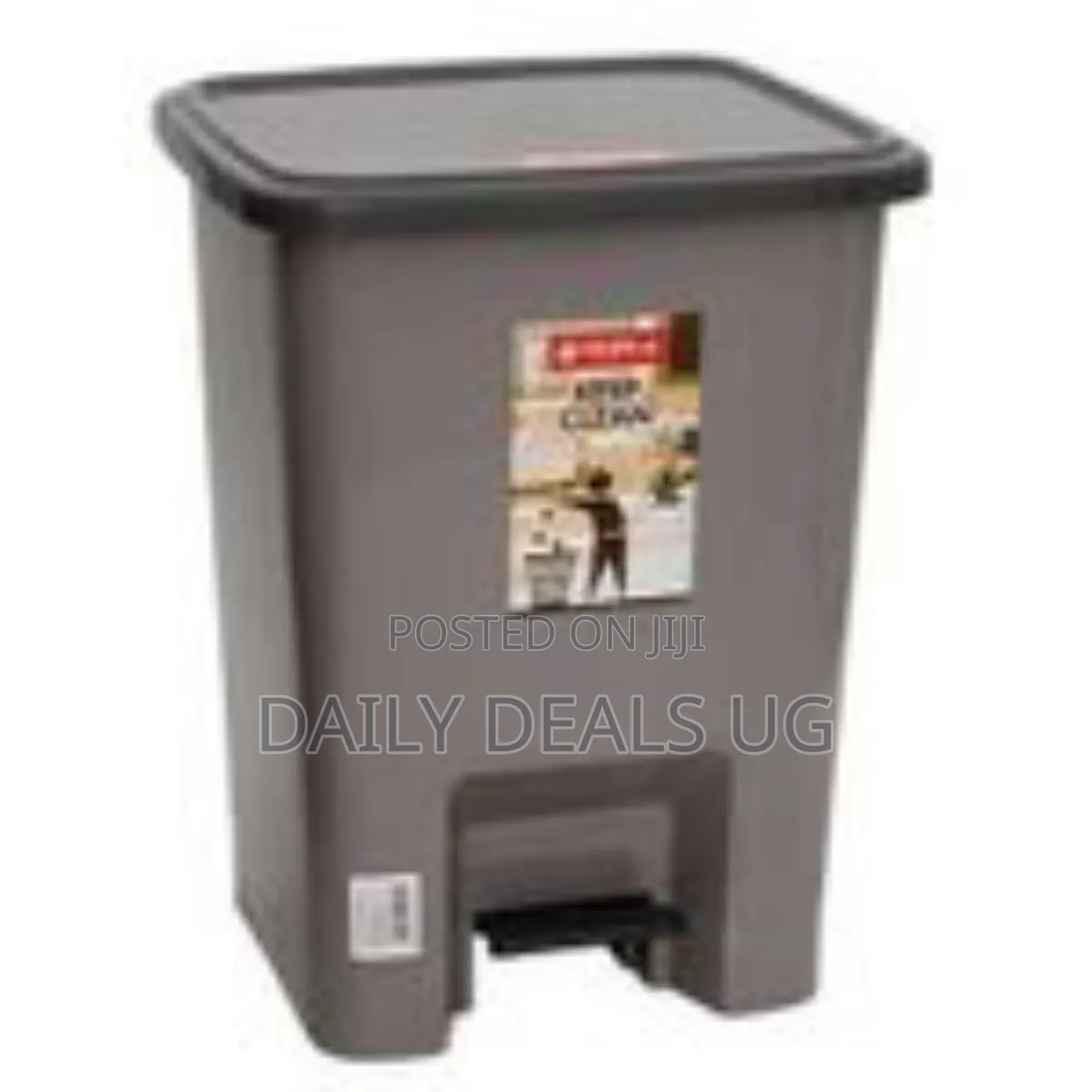 10 Litres Multifunctional Outdoor Square Step on Dustbin Plastic Trash