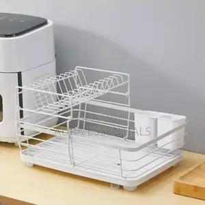 Large Dish Drying Rack Drainer Kitchen Sink Plate Draining Tray