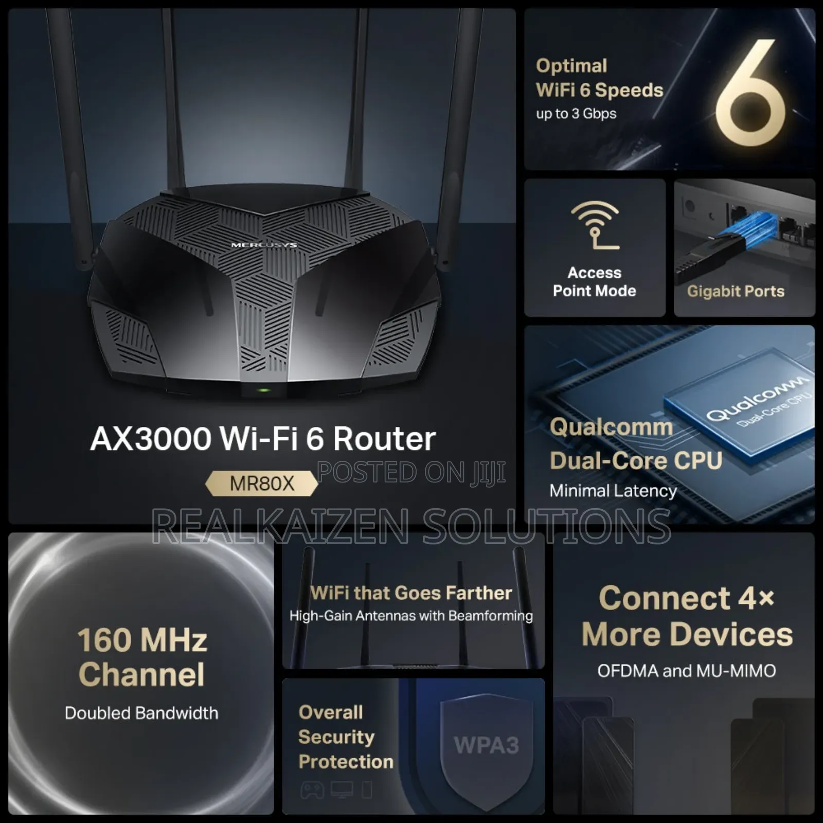 Mercusys Ax3000 Dual-Band Wi-Fi 6 Router