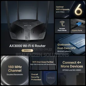 Mercusys Ax3000 Dual-Band Wi-Fi 6 Router