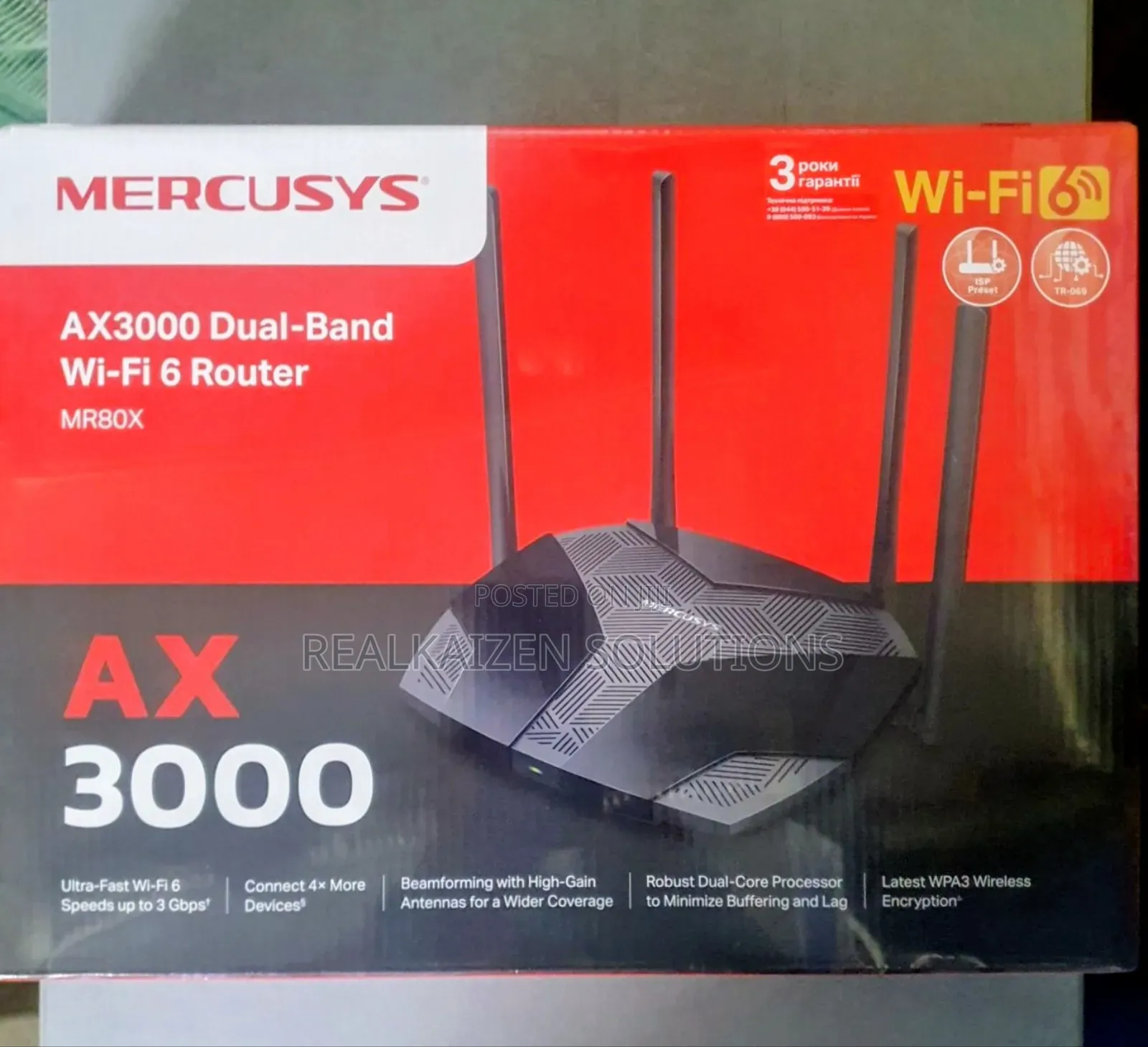 Mercusys Ax3000 Dual-Band Wi-Fi 6 Router